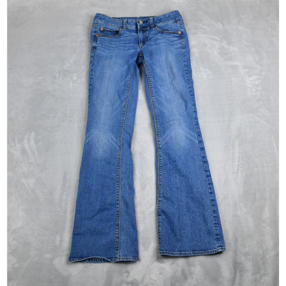 American Eagle Jeans Womens 4 (27x30) Artist Flare Double Button Blue Denim - Picture 1 of 11